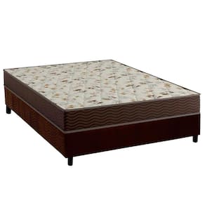 Conjunto Box Viúva: Colchão Espuma Ortobom D33 Physical Hiper Resistente 25 + Base Crc Suede Brown (128x188)