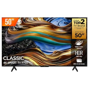 Smart TV LED 50 Google TV Ultra HD 4K TCL 50P755 Comando de Voz HDR10 3 HDMI 1 USB Wi-Fi Bluetooth