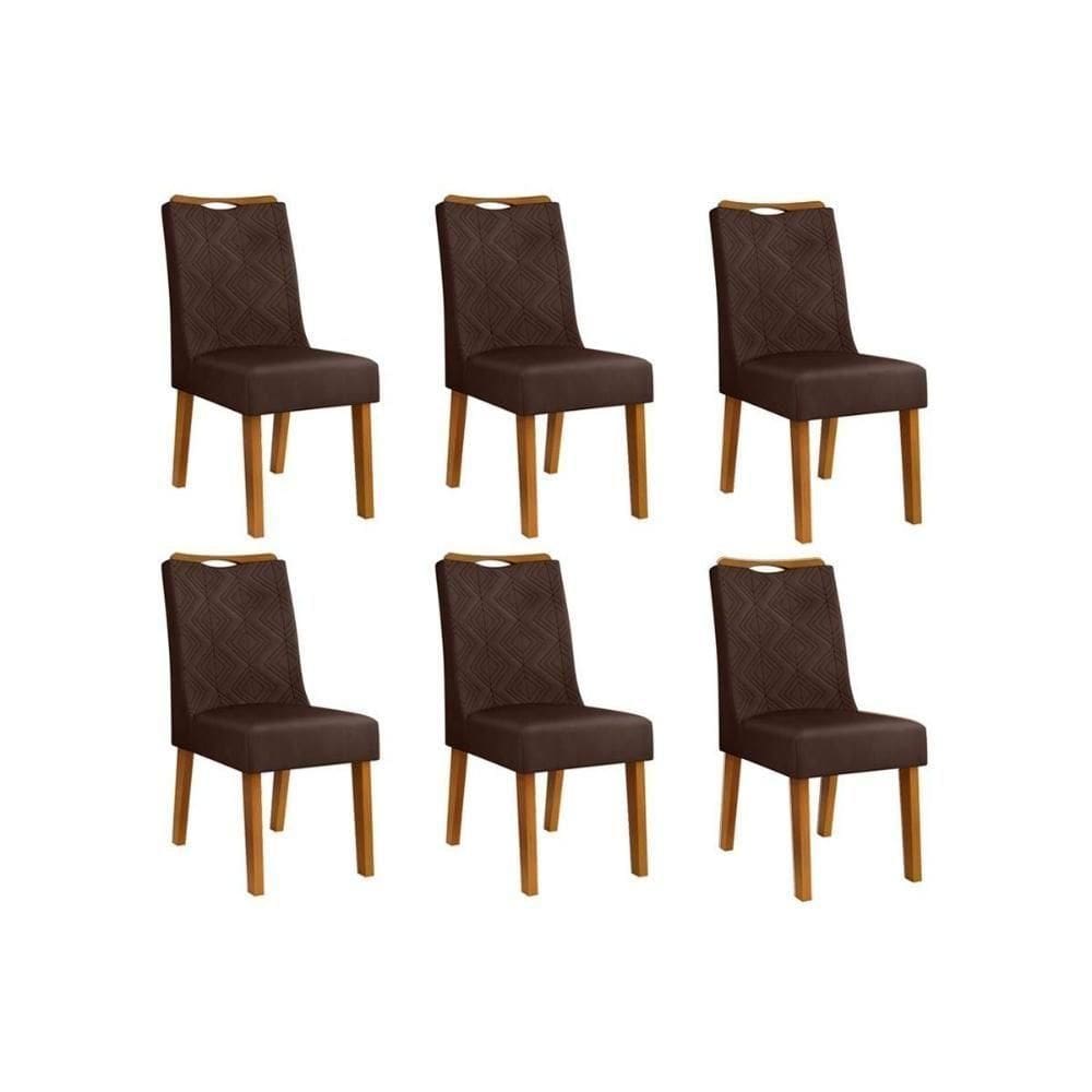 Kit 6 Cadeiras De Cozinha Stela 6 Un Ipe Suede Moca