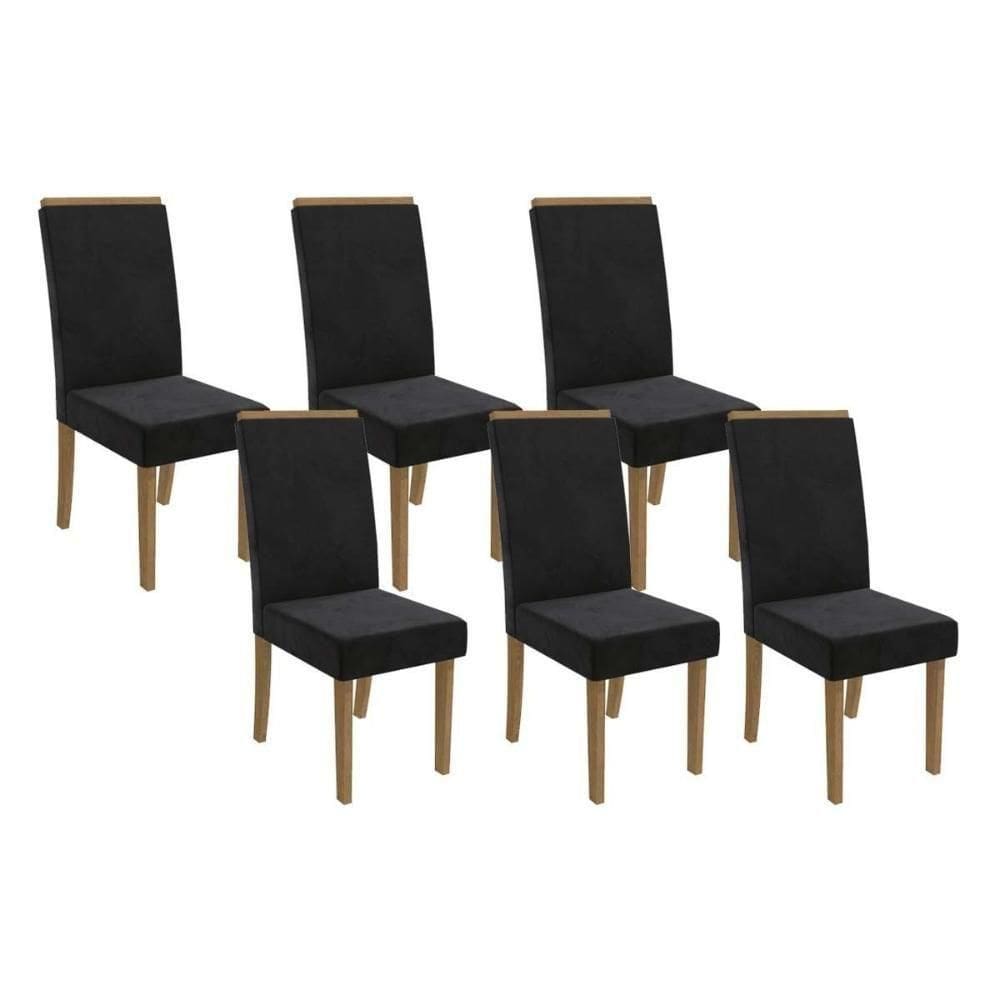 Kit 2 Cadeiras De Cozinha 2cad142fr 6 Un Preto