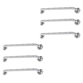 Alça Barra De Apoio 60cm Inox Segurança Kit 6 Unidades Banheiro Suporte Ajuda Gestante Idoso Resistente Acessibilidade Corrimao