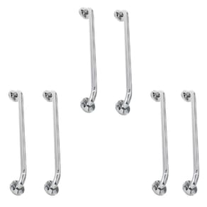 Alça De Apoio Inox Barra 60cm Kit 6 Unidades Acessibilidade Segurança Idoso Banheiro Box Parede Corrimao Suporte Anti Queda