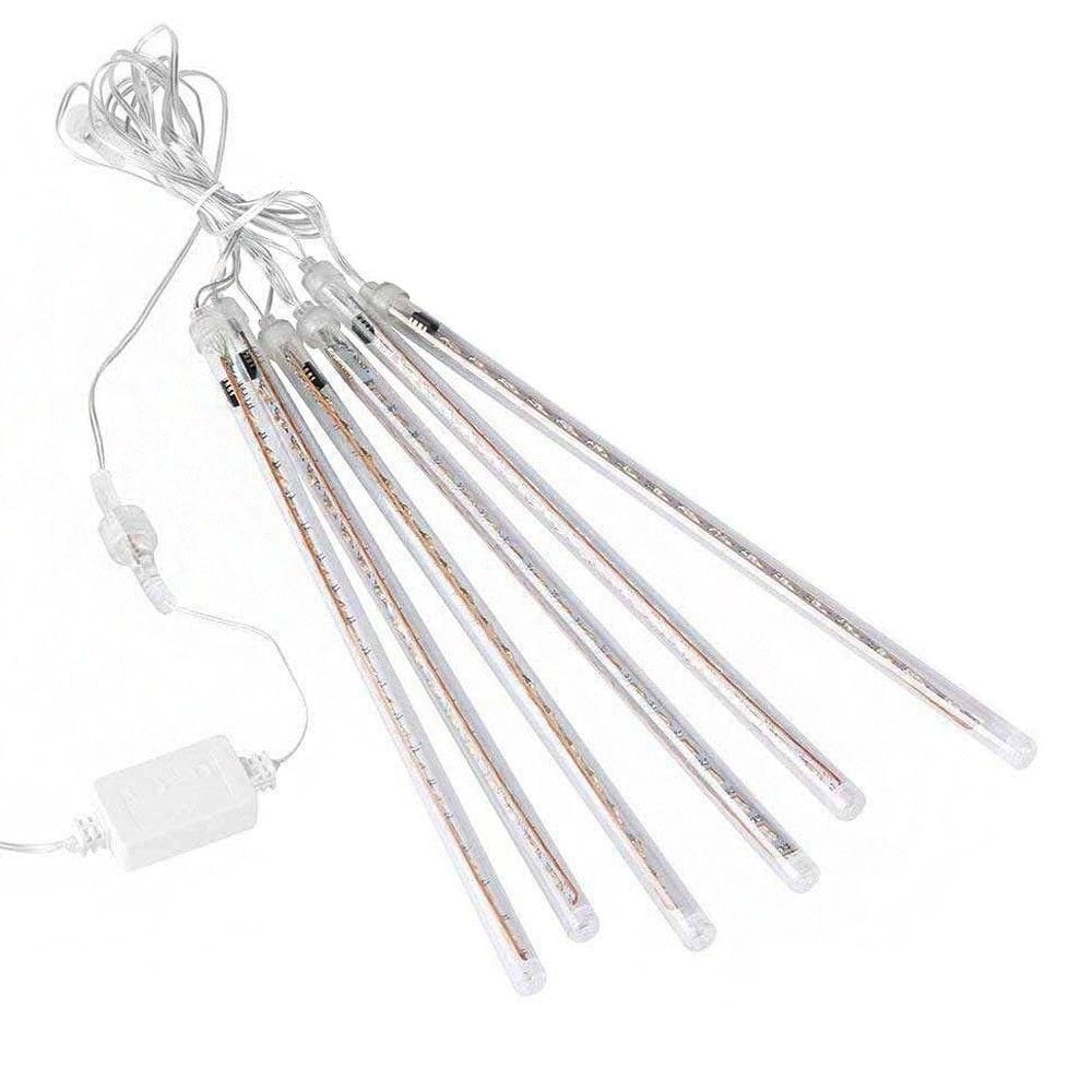 Cascata Chuva De Neve Natal 108 Leds 8 Tubos Enfeite Natalino Pisca Pisca Decoraçao Queda Gelo Iluminaçao