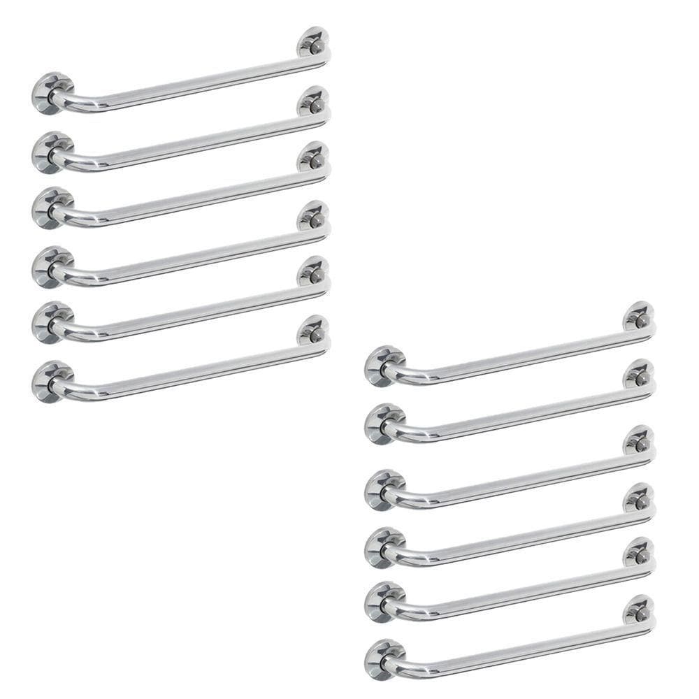 Alça De Apoio Barra Kit 12 Unidades 50cm Inox Banheiro Corrimao Acessibilidade Segurança