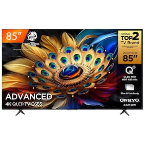 Smart TV QLED 85 Google TV Ultra HD 4K TCL C655 Comando de Voz HDR10 120Hz DLG HDMI 2.1 Bluetooth