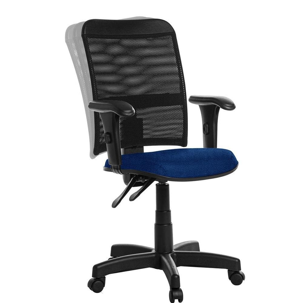 Cadeira De Escritório Ergonômica Tela Com Braço Rcp Azul