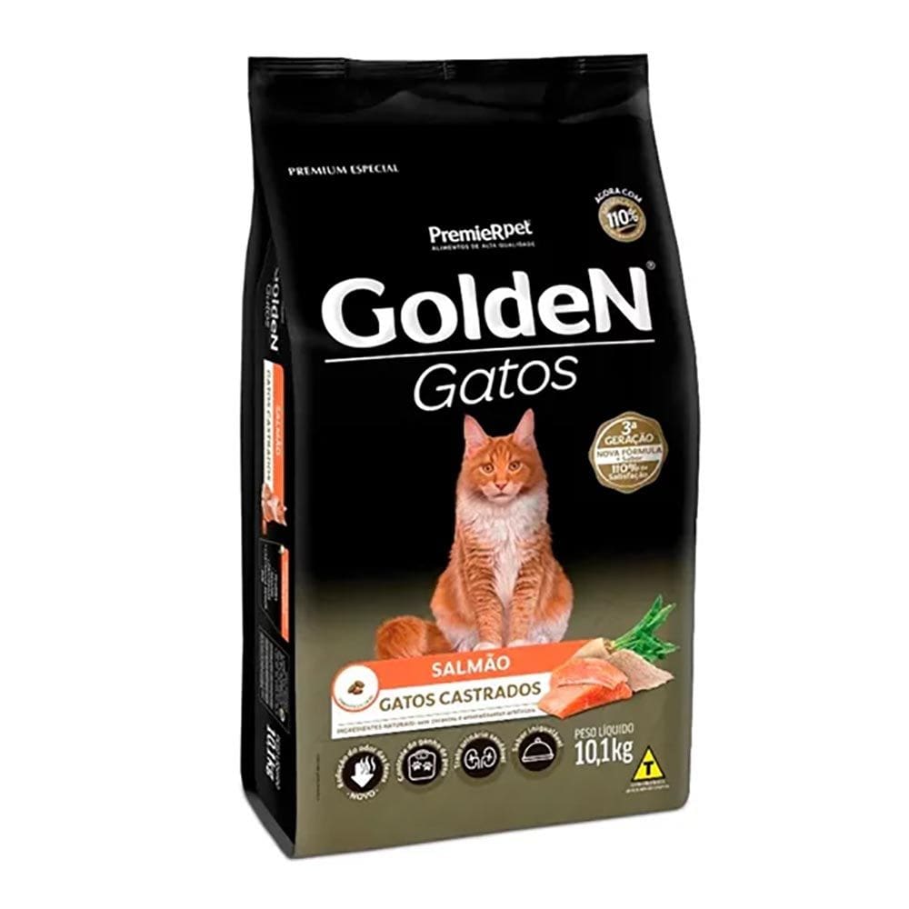 Ração Premier Golden para Gatos Adultos Castrados Salmão 10,1kg