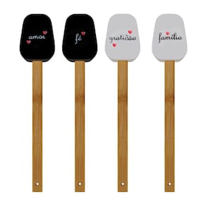 Espátula de Silicone com Cabo em Bambu Casambiente 32cm