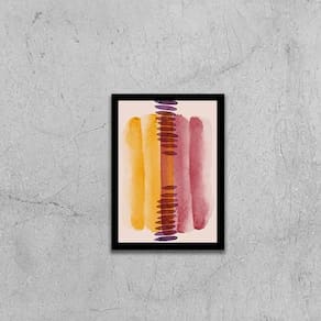 Quadro Abstrato Tons Marsala Iii 33X24Cm - Moldura Preta