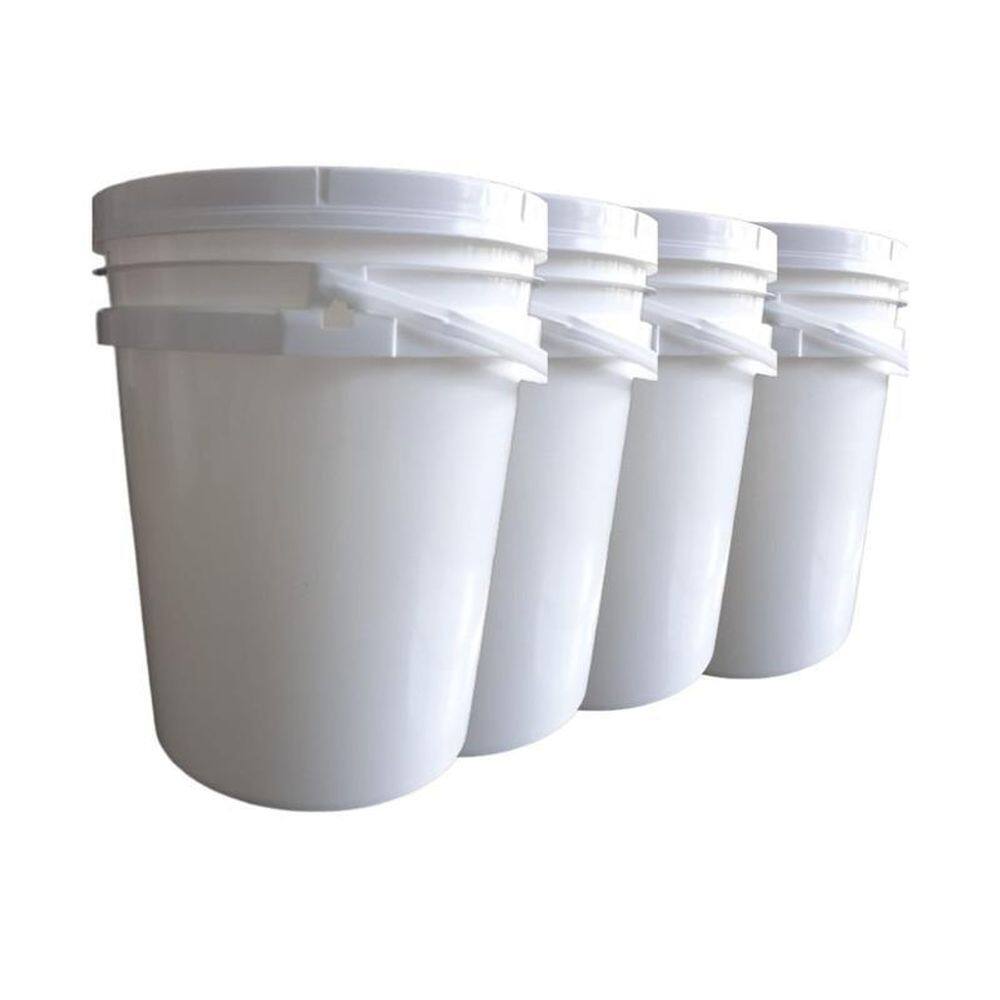 Balde Plast 20L Alça Plast P Algodão E Cotonete4 Unid
