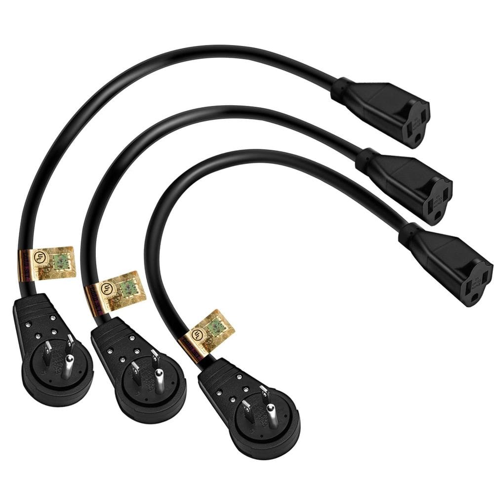 Cabo de extensão Nekteck 360° Rotating Flat Plug 30cm 14AWG