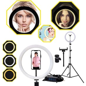 Ring Light Iluminador 12 Polegadas 3 Tonalidades De Branco