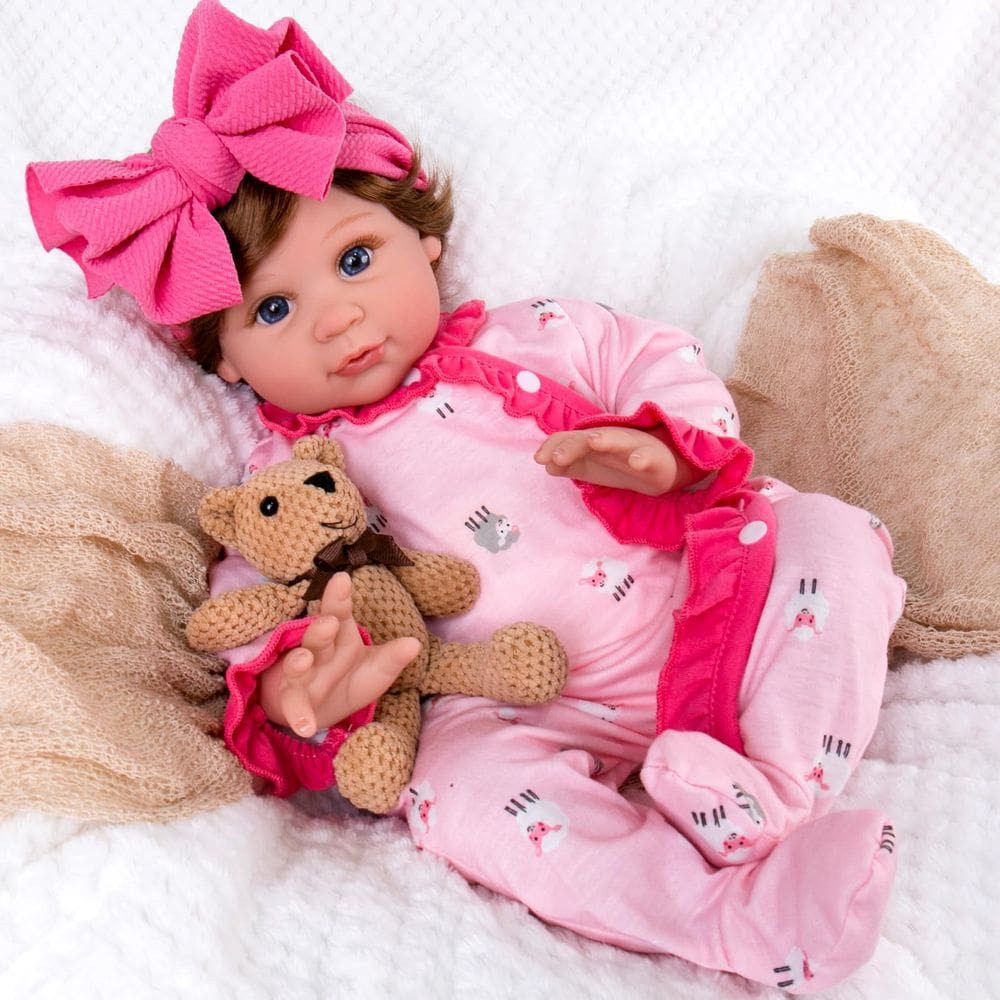 Boneca Reborn Aori Lifelike Realistic Girl 22” com acessórios