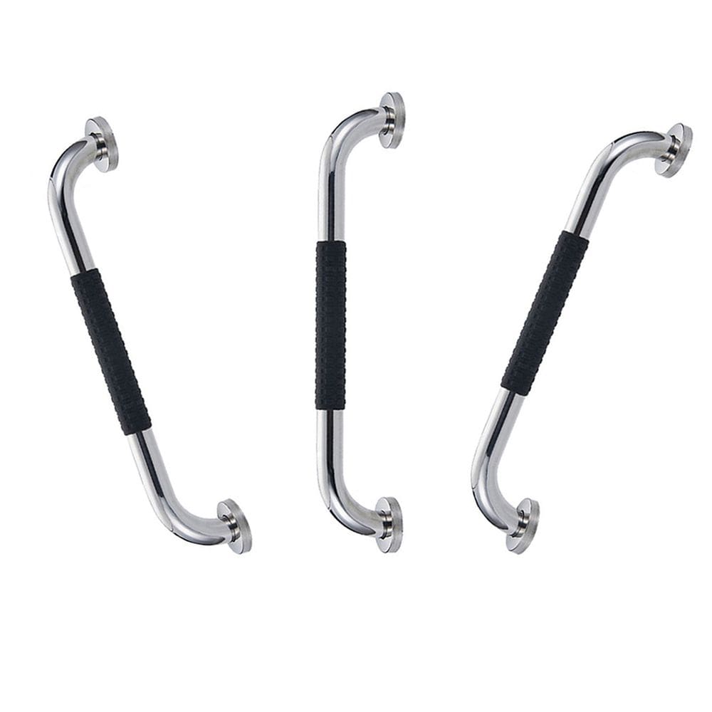 Barra de Apoio Inox 60cm Suporte Antiderrapante Kit 3 unidades Banheiro Box Idoso Criança Gestante Cadeirante Acessibilidade