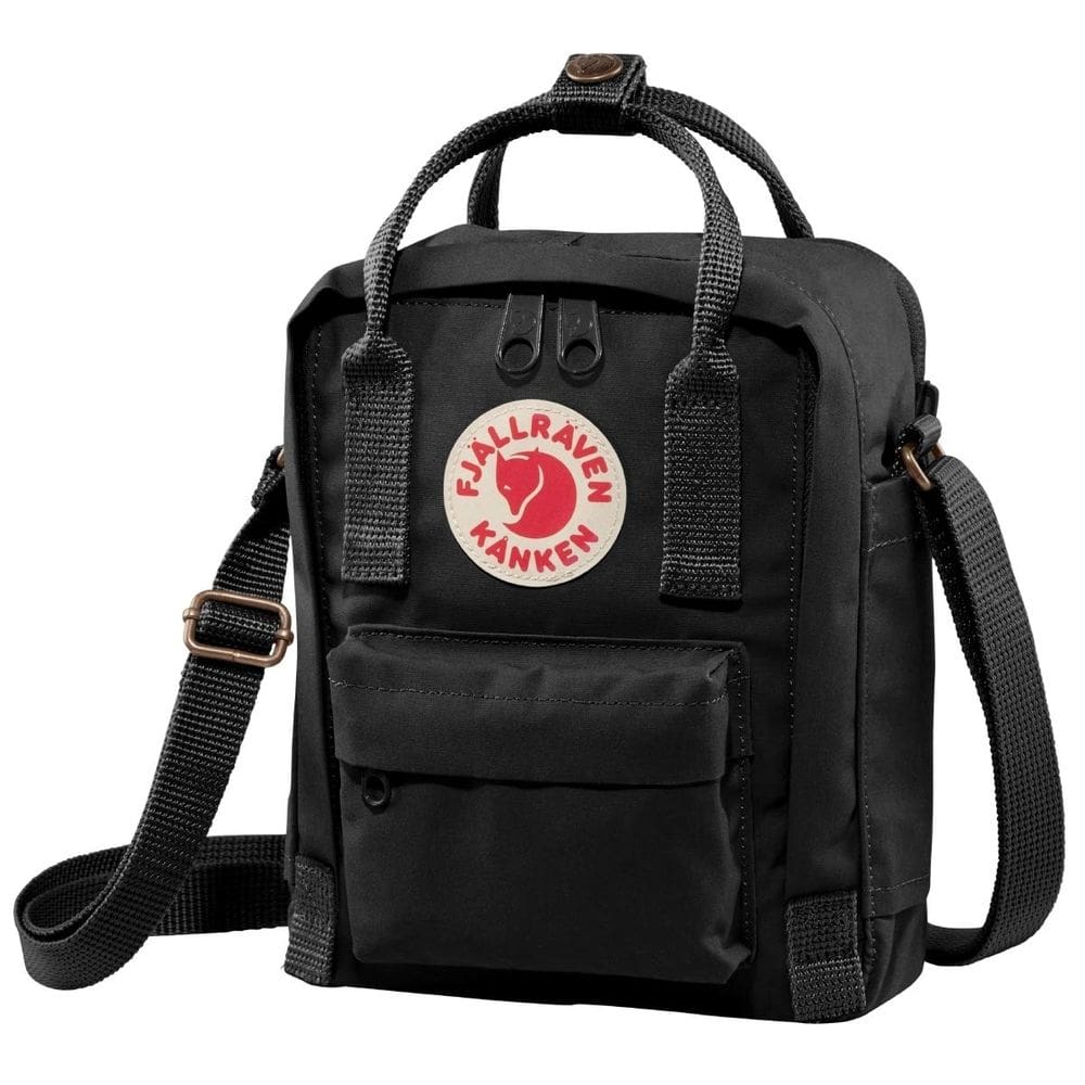 Bolsa de estilingue Fjällräven Kanken para mulheres preta resistente à água