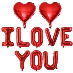 Balões LHOAVWE Red Heart Shaped I LOVE YOU Dia dos Namorados