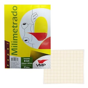 Bloco Milimetrado A4 Vmp - 63gr 50 Folhas