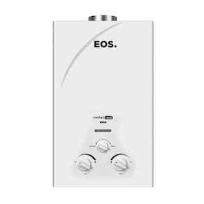Aquecedor de Água a Gás EOS 7,5 Litros (Gás Liquefeito de Petróleo) Exaustão Natural Branco EAQ75GM