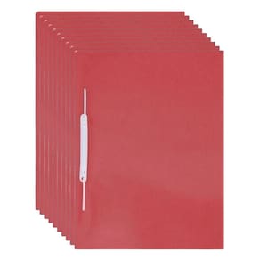 Pastas C- Grampo Trilho Acp - Vermelho C- 10 Unidades