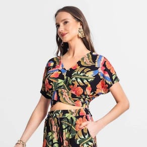 Blusa Feminina Estampada Ribana Canelada Endless