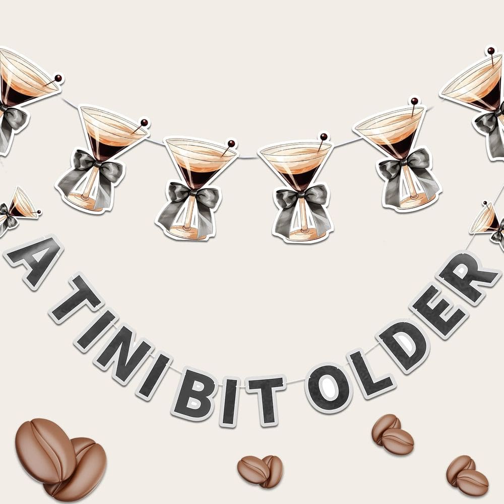 Banner de decoração de festa TaoBary com tema de martini um pouco mais antigo