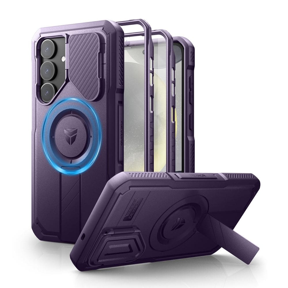 Capa Dexnor para Samsung Galaxy S25 Plus com capa de câmera roxa