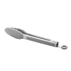 Pinça de Silicone com Cabo de Aço Inox Cinza 28,5cm - Lyor