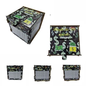 Cofre Guardar Junte Dinheiro Woodbox Desafio 30 Mil Dinblack