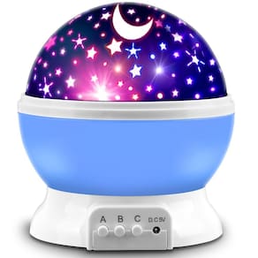 Lâmpada de luz noturna MOKOQI Star Projector para quarto infantil azul
