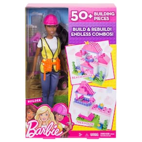 Playset Barbie Builder Doll & Playset com mais de 50 Mega Bloks