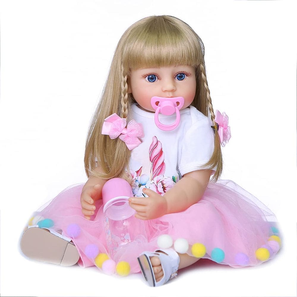 Boneca Reborn KOKOMANDY, silicone realista de corpo inteiro, 55 cm, menina