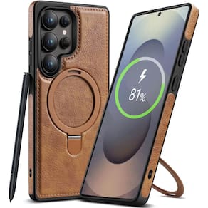 Capa de telefone VAUSERDY Magnetic Leather para Samsung S25 Ultra