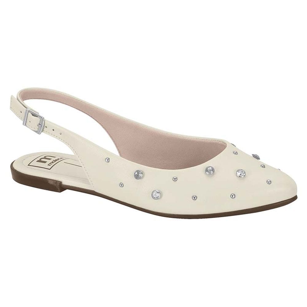 Sapatilha Slingback Aberta Feminina Moleca Com Tachas