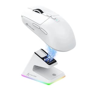 Mouse Gamer Attack Shark X6 26K DPI RGB + Dock Branco