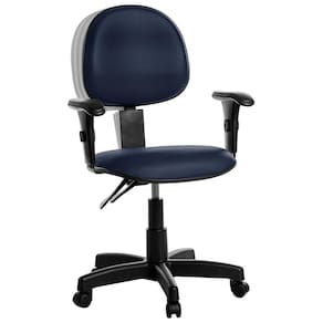 Cadeira Ergonômica Executiva Com Braço Rv Cor Azul Escuro