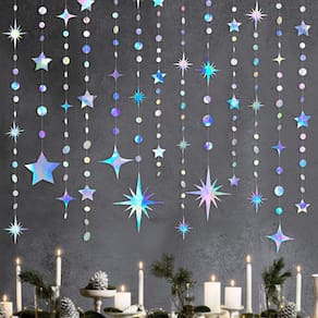 Decorações de festa Garland Banner Bunting Star Circle Dot