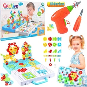 Kit Maleta De Ferramentas Brinquedos Creative 199 Peças Ark Toys