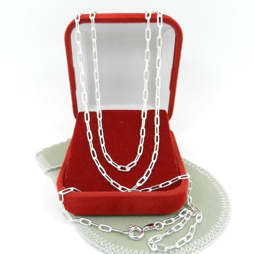 Corrente Masculina 60Cm 2Mm Largura Folheada Prata Cr636