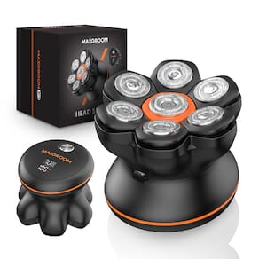 Máquina de barbear MAXGROOM 7D para homens carecas, úmidos/secos, recarregável
