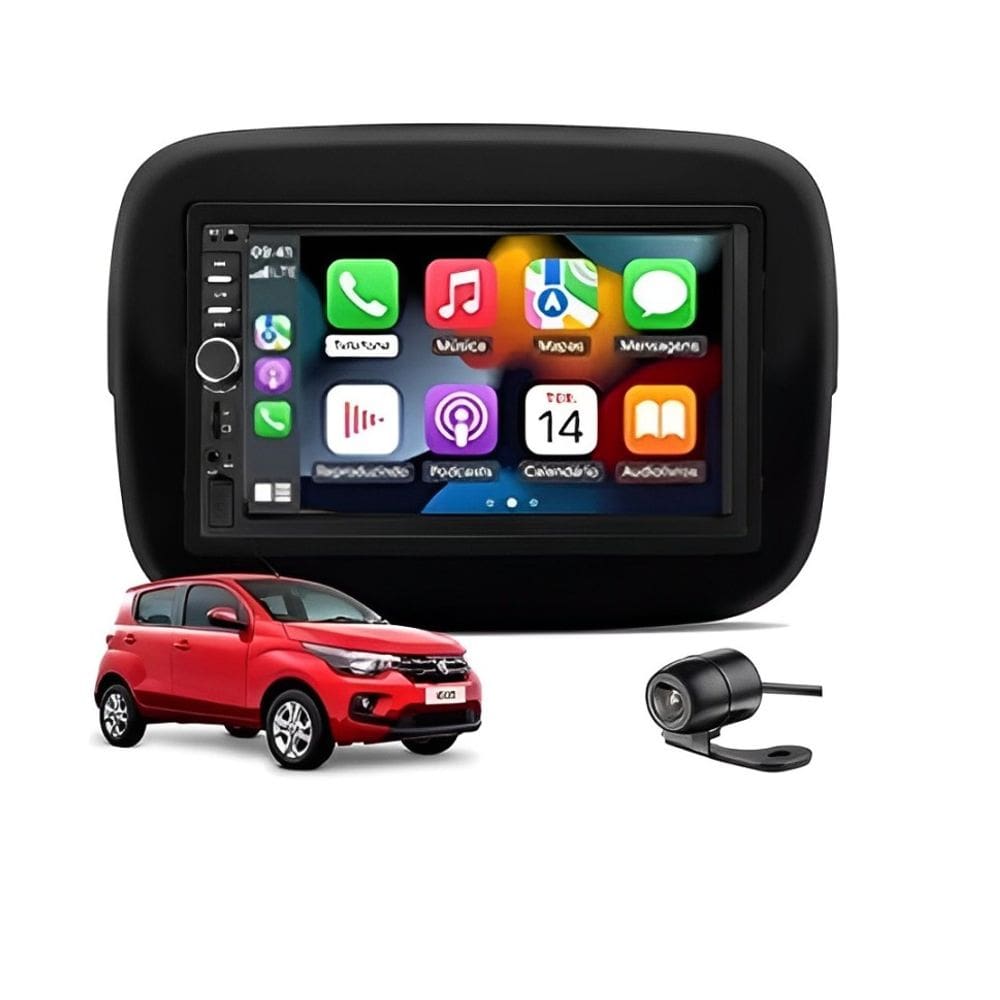 Kit Multimídia Mobi 7 Pol Carplay AndroidAuto Usb FM Bt - 7810HCPAA FirstOption