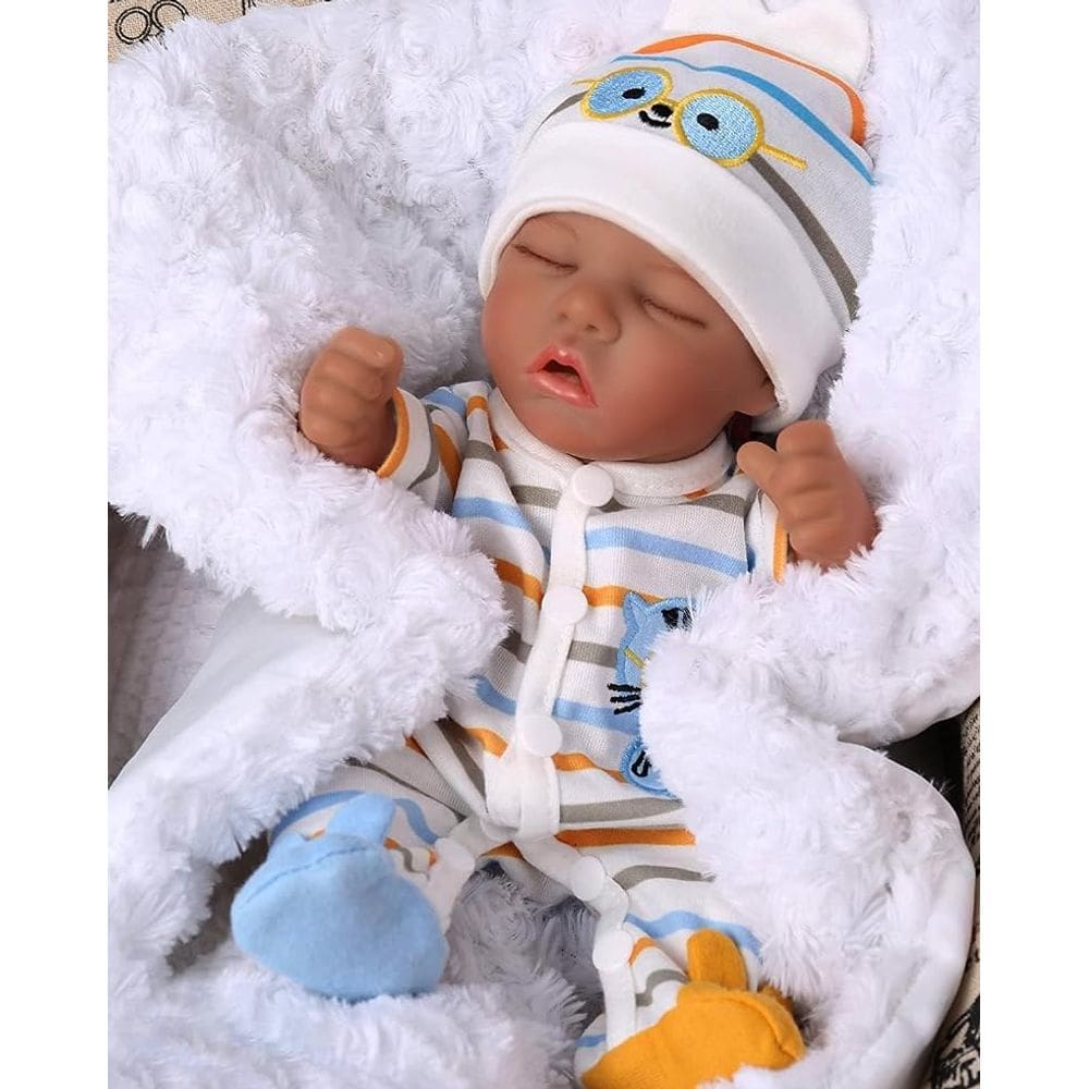 Boneca Reborn MYREBABY preta, menino afro-americano de 30 cm