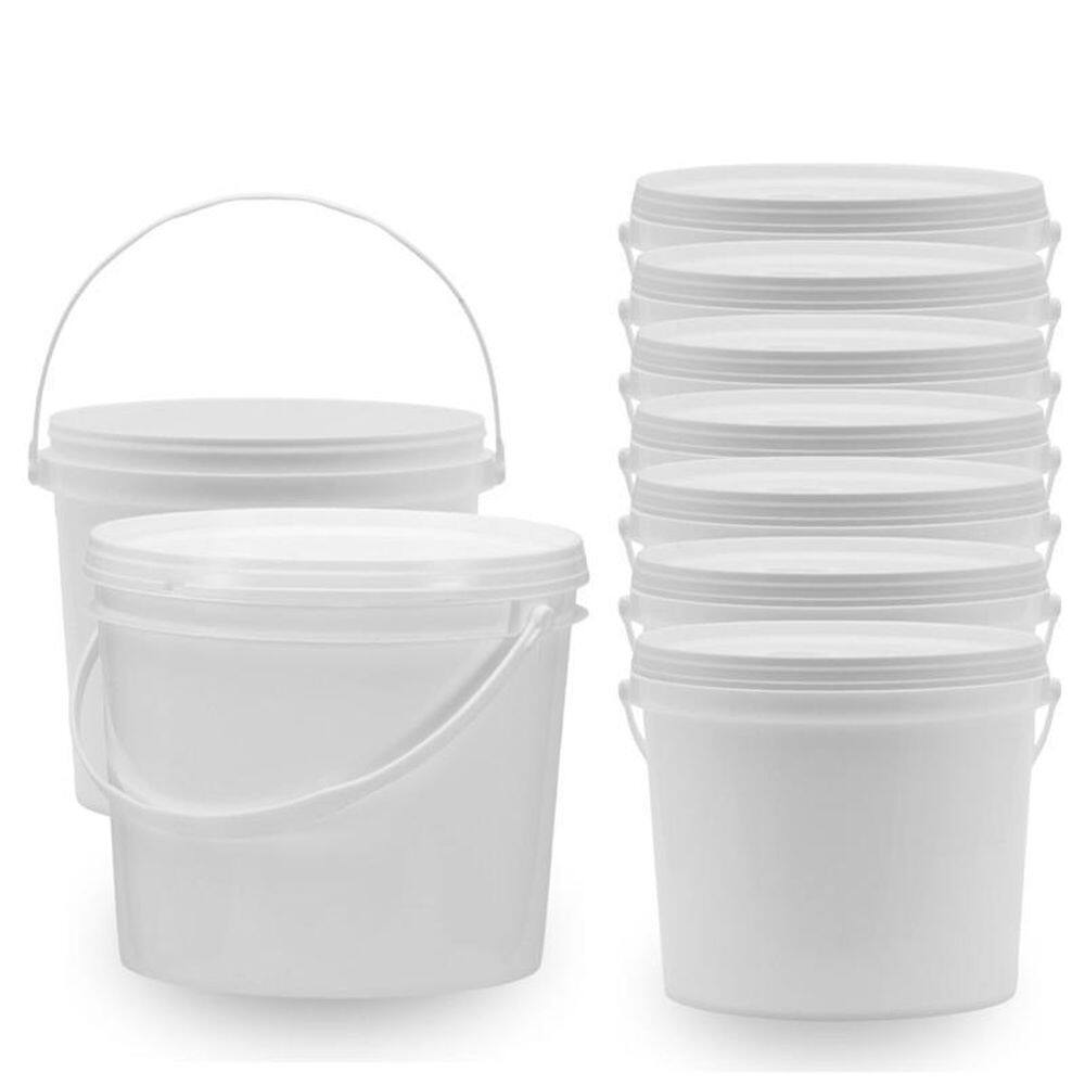 Balde Para Tinta Guache 1.8L Branco 7 Pçs
