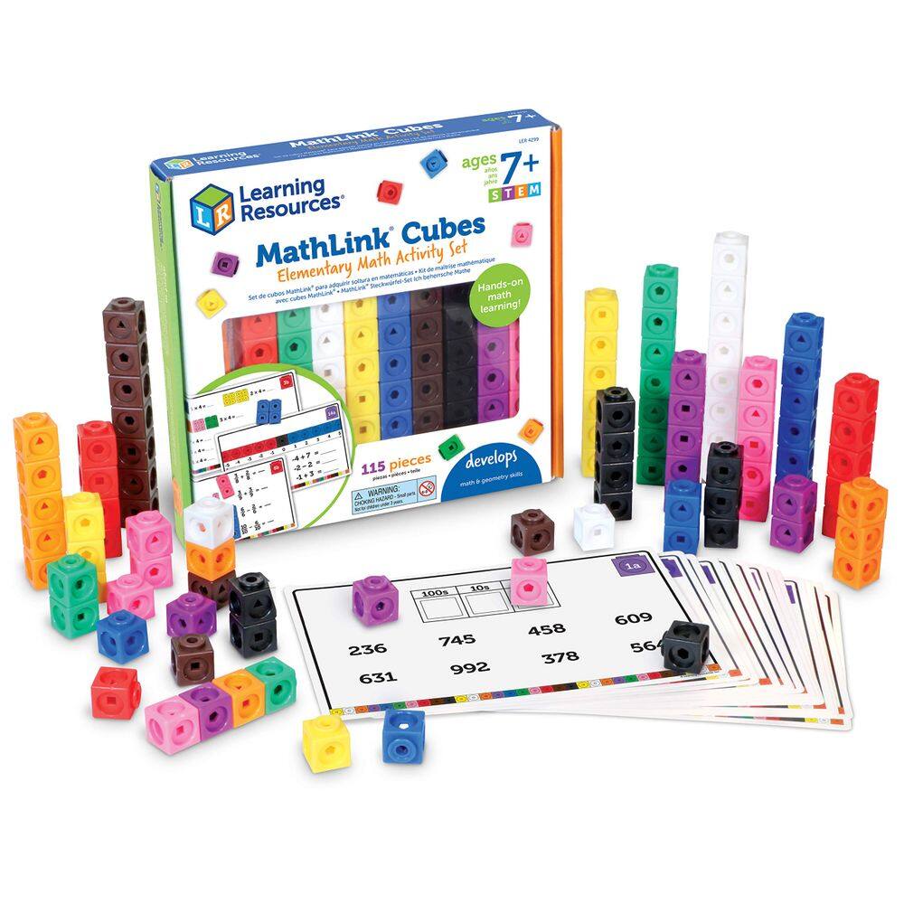 Conjunto MathLink Cubes Learning Resources de 115 peças para maiores de 7 anos