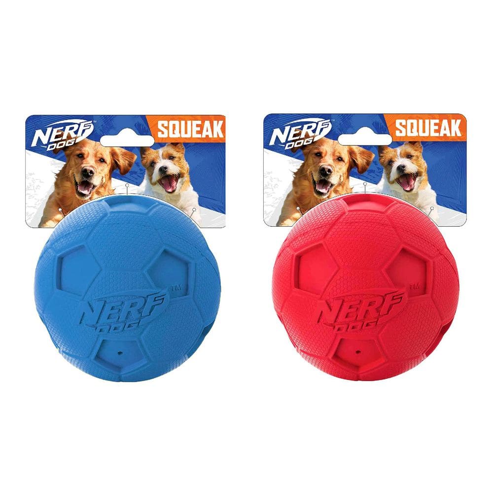 Bola de futebol para cães Toy Nerf Dog com guincho interativo de 2,5 polegadas