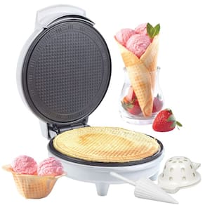 Máquina de fazer cones e tigelas para waffles CucinaPro Electric Antiaderente