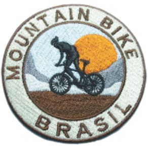 Patch Bordado Mountain Bike Brasil Com Fecho De Contato