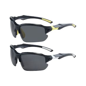2 Óculos De Sol Esportivo Polarizado Branco e Amarelo Com Proteção UV400