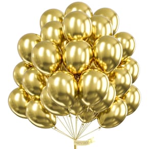 Balões PartyWoo Metallic Gold 50 peças de 30 cm para decoração