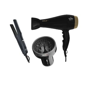 Kit Gama - Secador Gold Ion 2200W 127V + Chapinha Prancha Gama 410 Ceramic Bivolt + Difusor