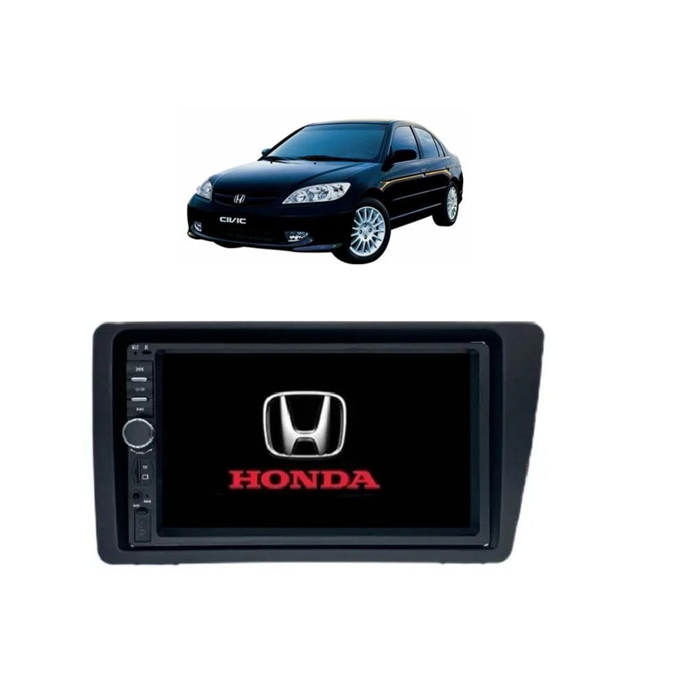 Kit Multimídia Civic 2001 / 2005 7 Pol Carplay AndroidAuto USB BT - First Option 7810HCPAA